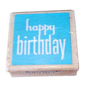 Happy Birthday Studio G Idea House Wood Mounted Rubber Stamp Hampton Art